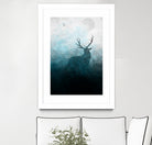 Space Stag Silhouette by Frank Donato on GIANT ART - white digital painting