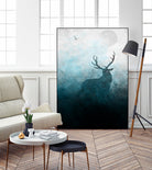 Space Stag Silhouette by Frank Donato on GIANT ART - white digital painting