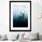 Space Stag Silhouette by Frank Donato on GIANT ART - white digital painting