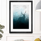 Space Stag Silhouette by Frank Donato on GIANT ART - white digital painting