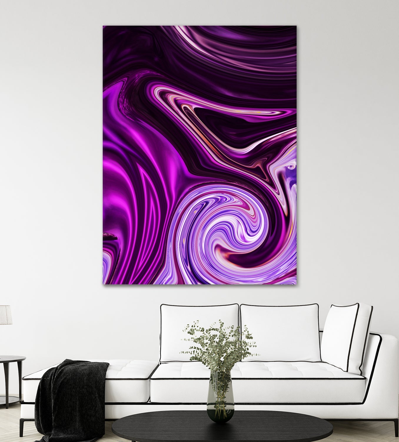 abstract waves by Haris Kavalla on GIANT ART - fuchsia photo illustration