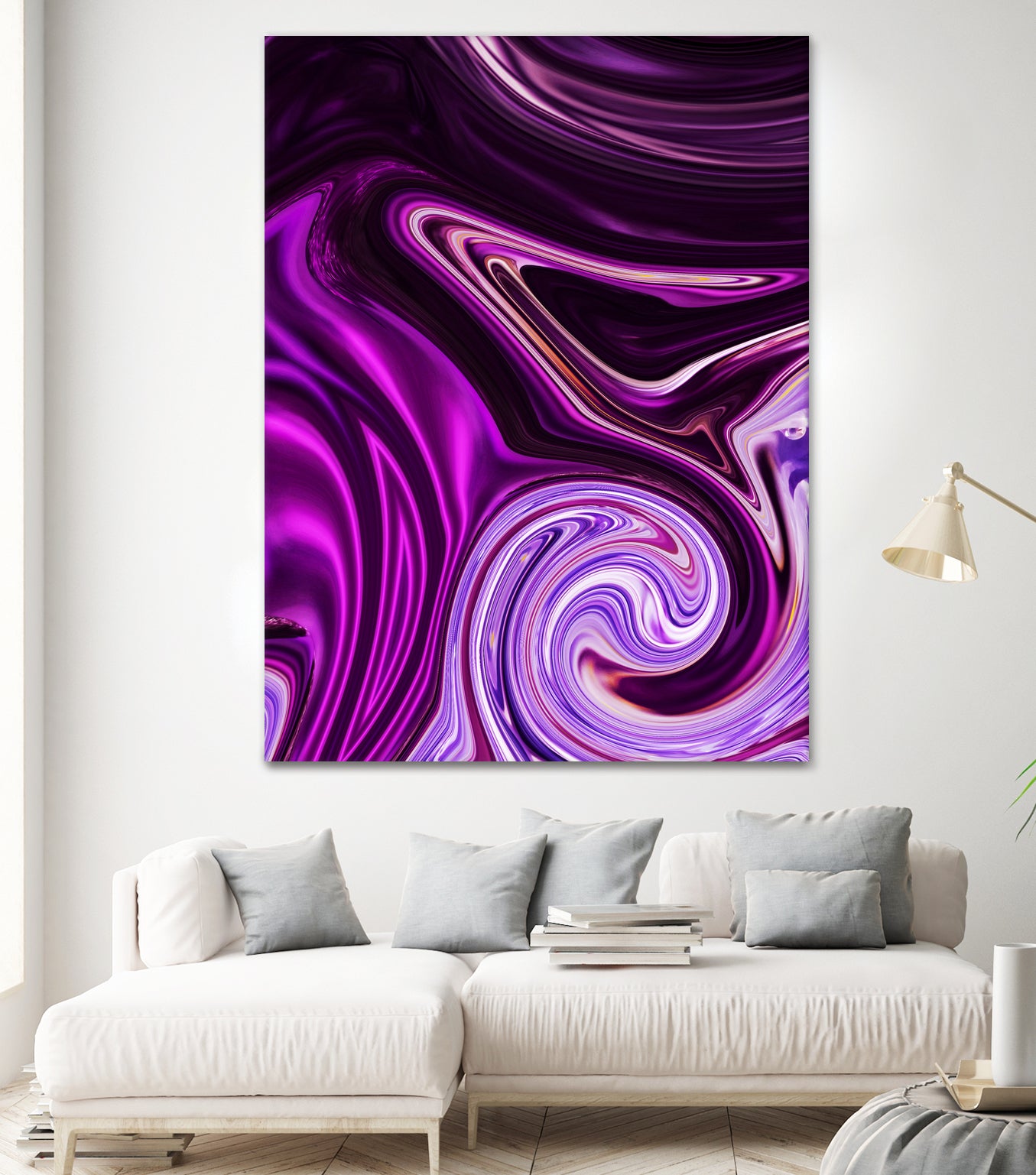 abstract waves by Haris Kavalla on GIANT ART - fuchsia photo illustration