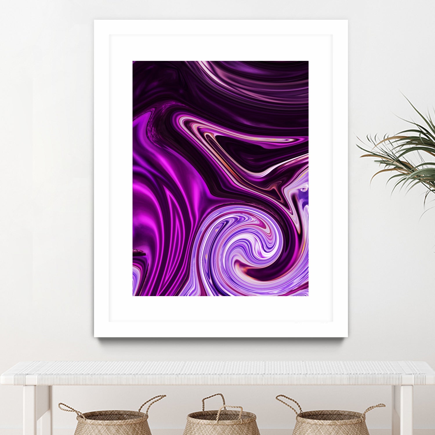 abstract waves by Haris Kavalla on GIANT ART - fuchsia photo illustration