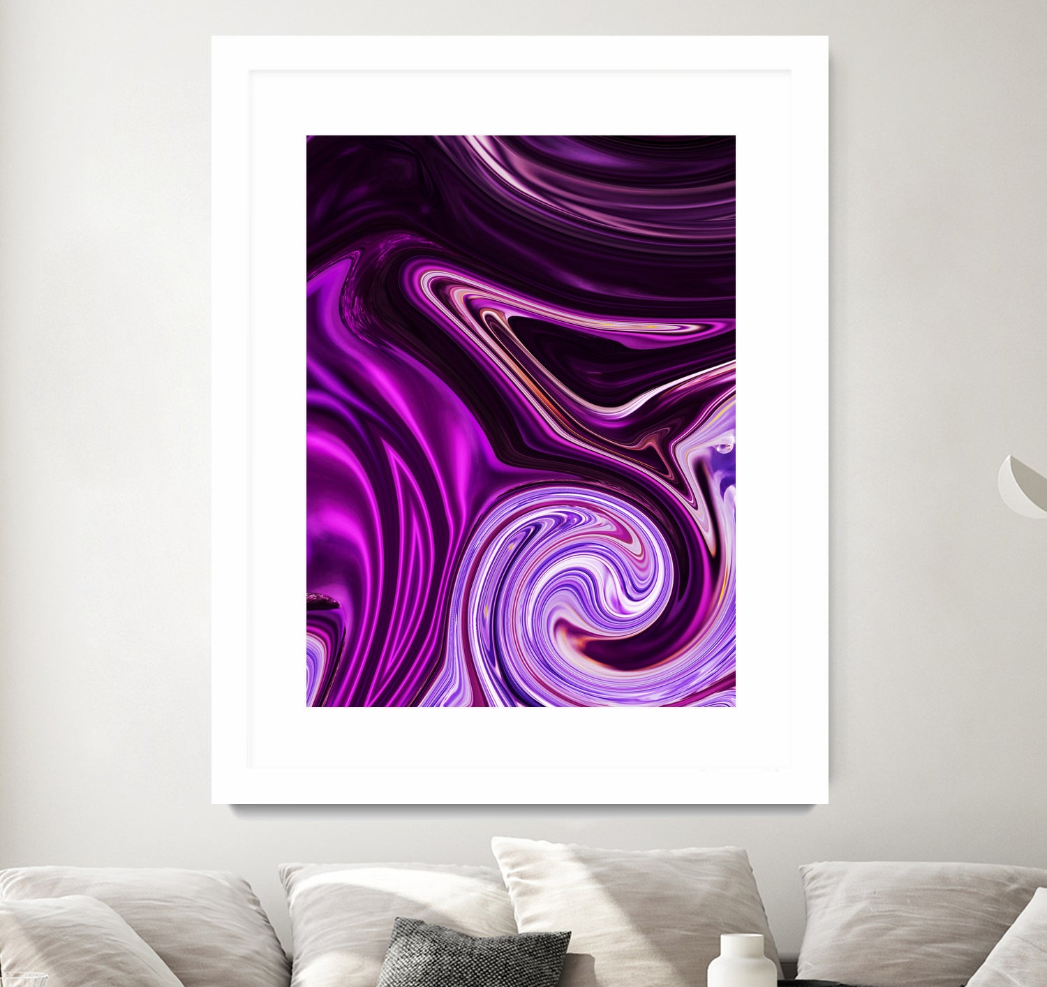 abstract waves by Haris Kavalla on GIANT ART - fuchsia photo illustration