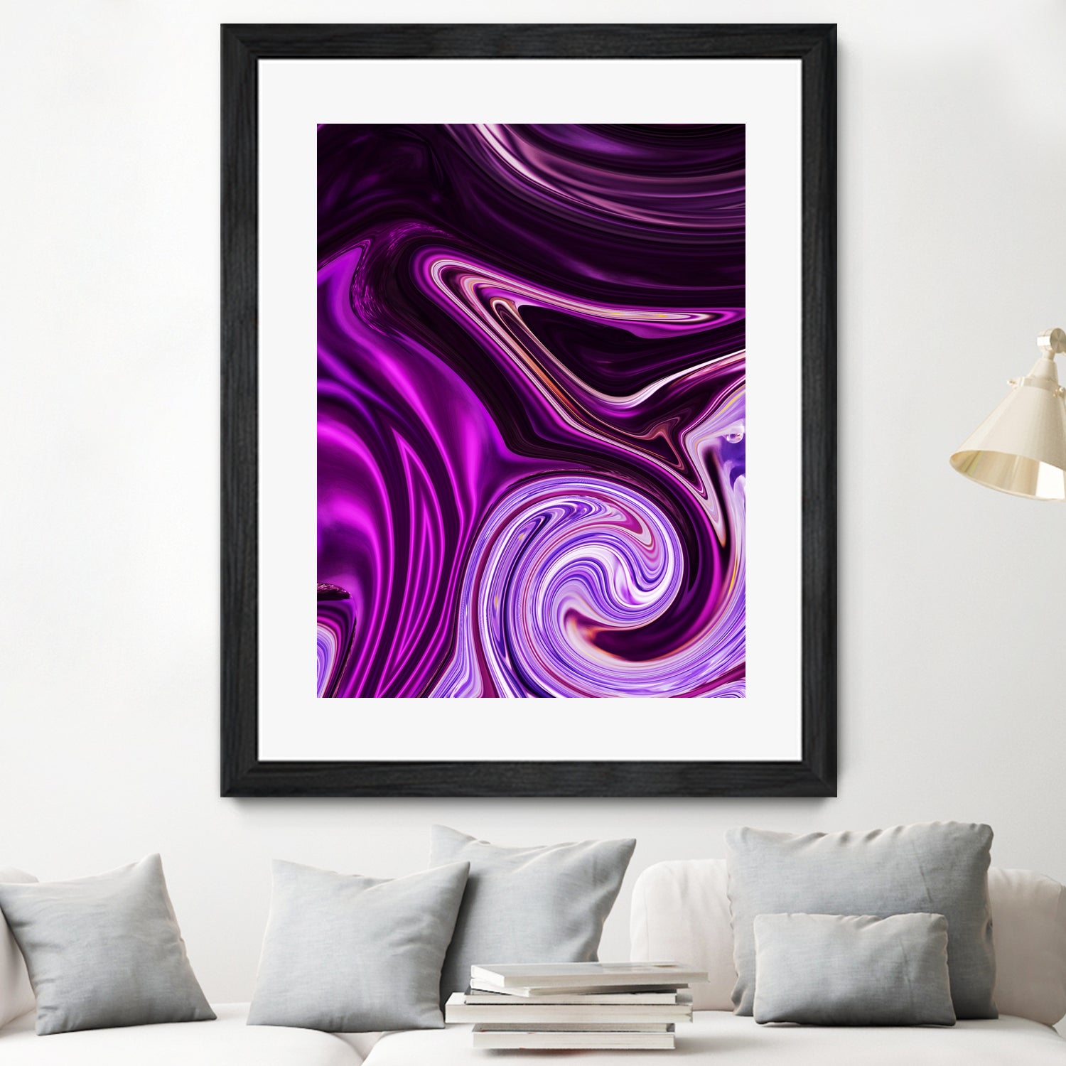 abstract waves by Haris Kavalla on GIANT ART - fuchsia photo illustration