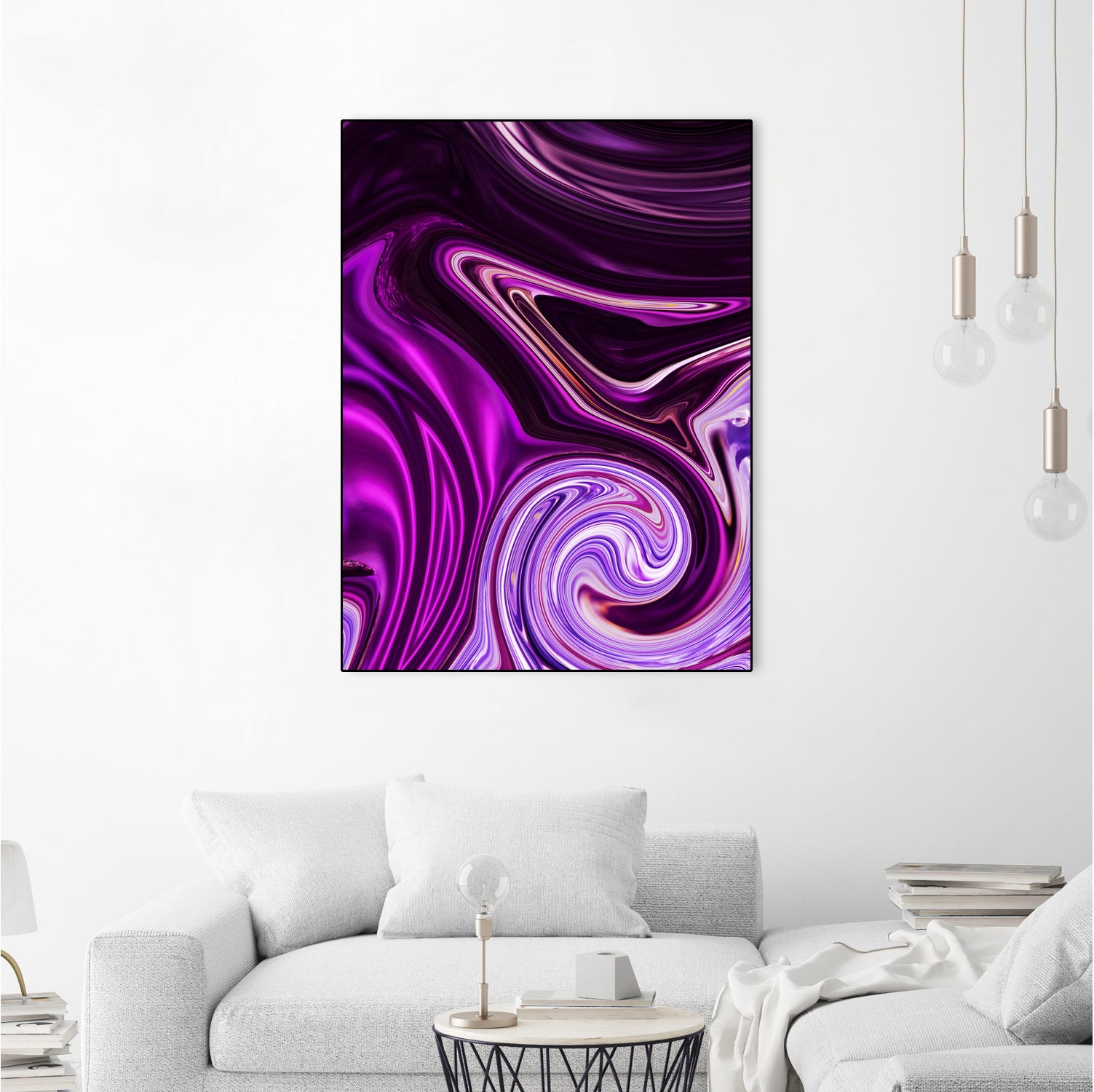 abstract waves by Haris Kavalla on GIANT ART - fuchsia photo illustration