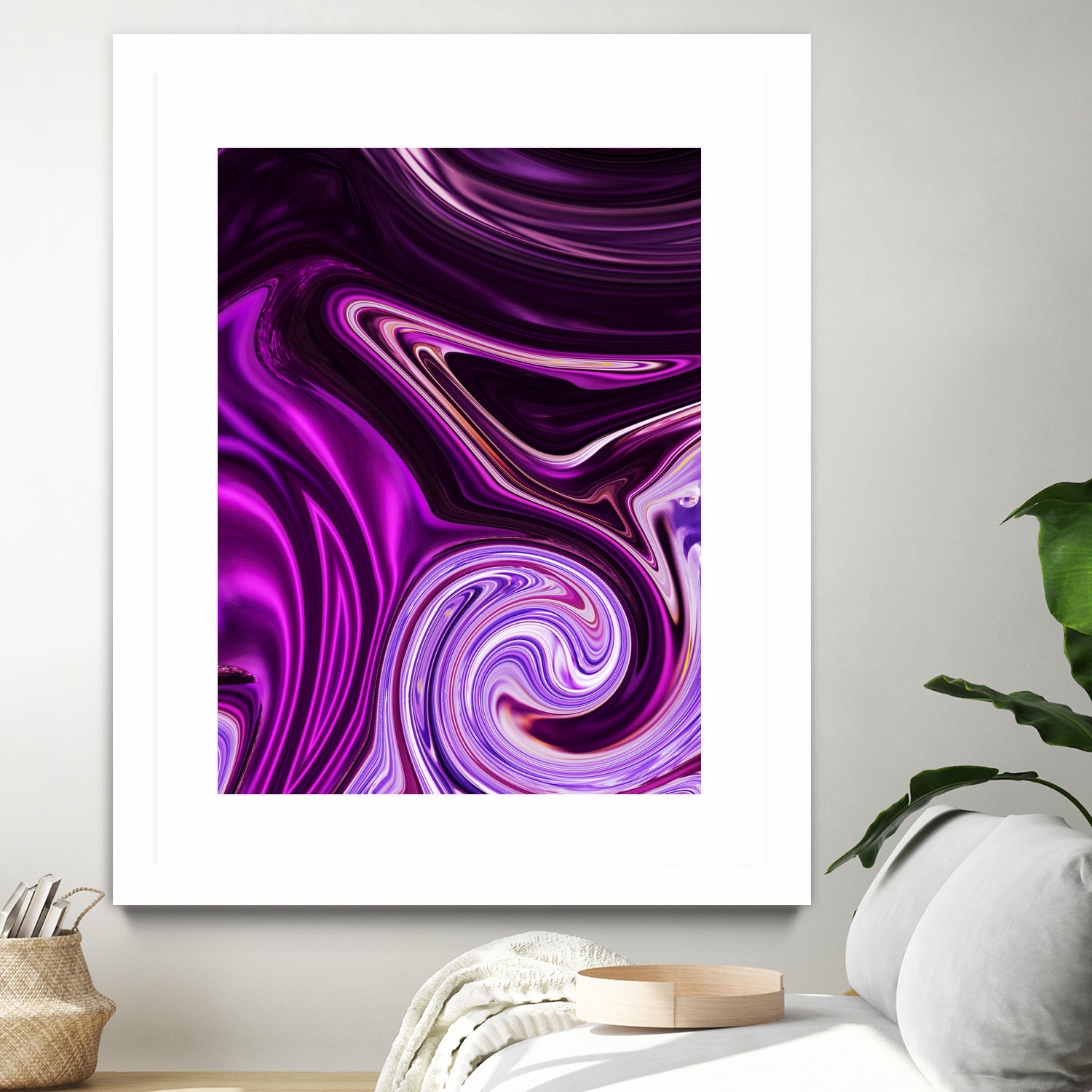 abstract waves by Haris Kavalla on GIANT ART - fuchsia photo illustration