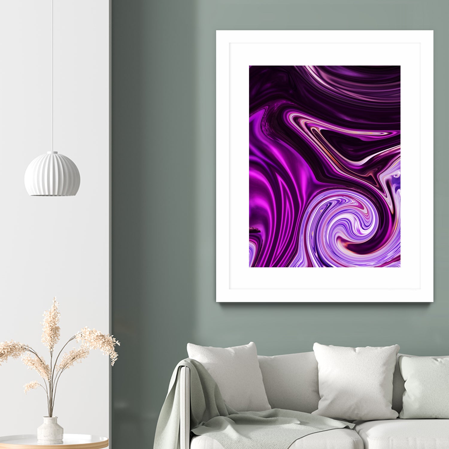 abstract waves by Haris Kavalla on GIANT ART - fuchsia photo illustration