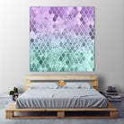 Mermaid Glitter Scales #1 #shiny #decor #art by Anita & Bella Jantz on GIANT ART - fuchsia photo illustration