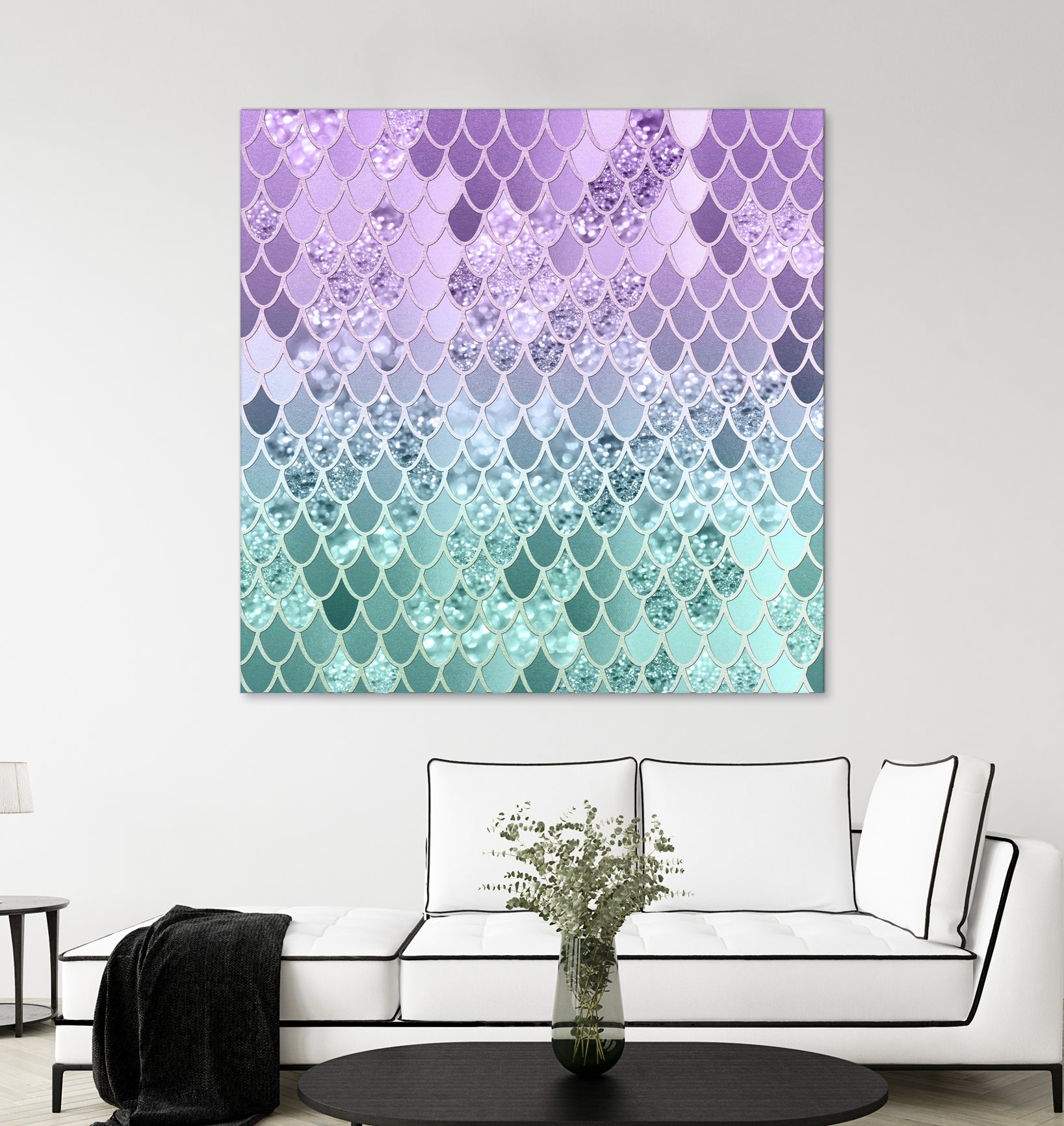 Mermaid Glitter Scales #1 #shiny #decor #art by Anita & Bella Jantz on GIANT ART - fuchsia photo illustration