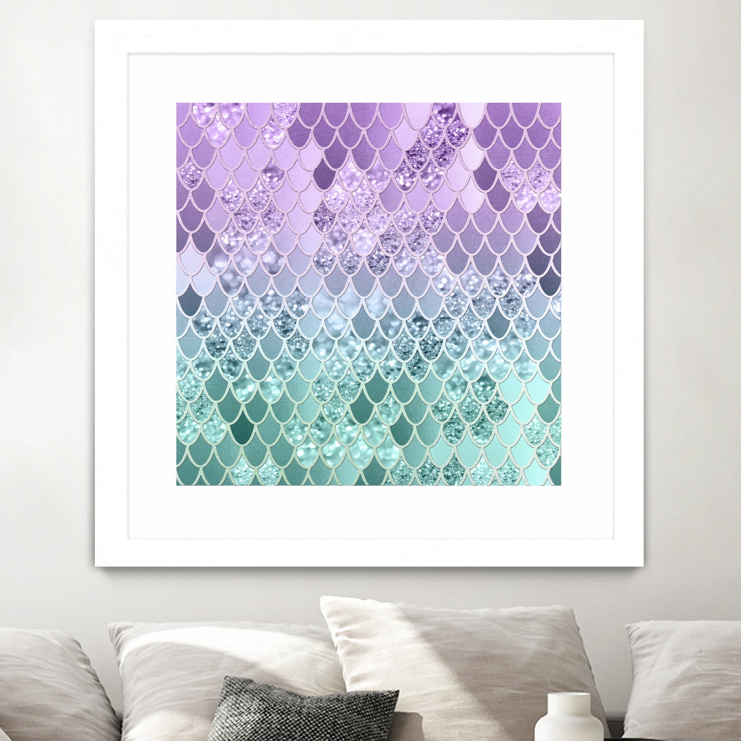 Mermaid Glitter Scales #1 #shiny #decor #art by Anita & Bella Jantz on GIANT ART - fuchsia photo illustration