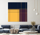 Abstract graphic I Dark blue Purple Yellow by Blerta Karahoda on GIANT ART - yellow digital drawing