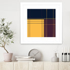 Abstract graphic I Dark blue Purple Yellow by Blerta Karahoda on GIANT ART - yellow digital drawing