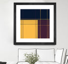 Abstract graphic I Dark blue Purple Yellow by Blerta Karahoda on GIANT ART - yellow digital drawing