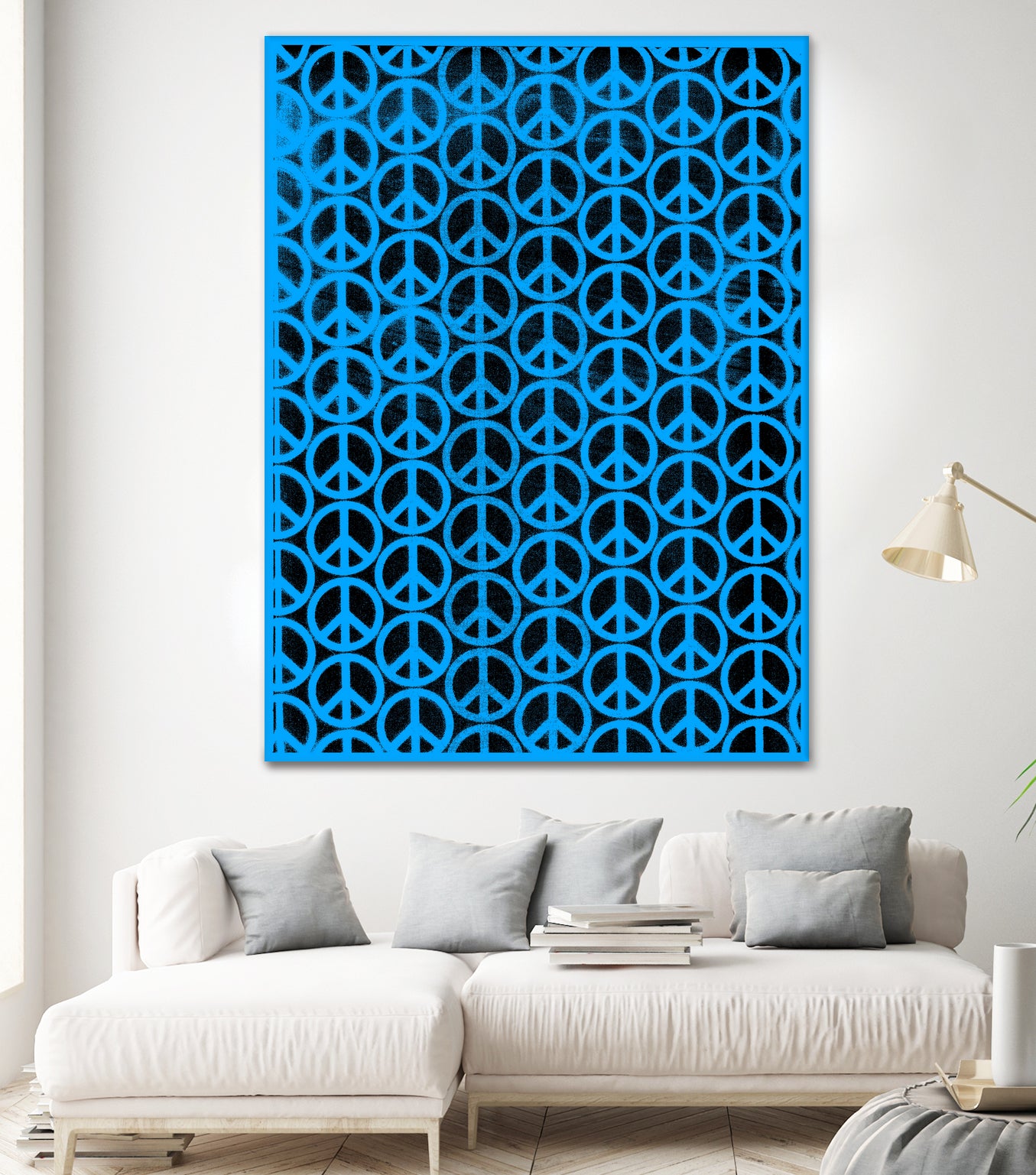 Peace Sign by OTIS PORRITT on GIANT ART - blue digital painting