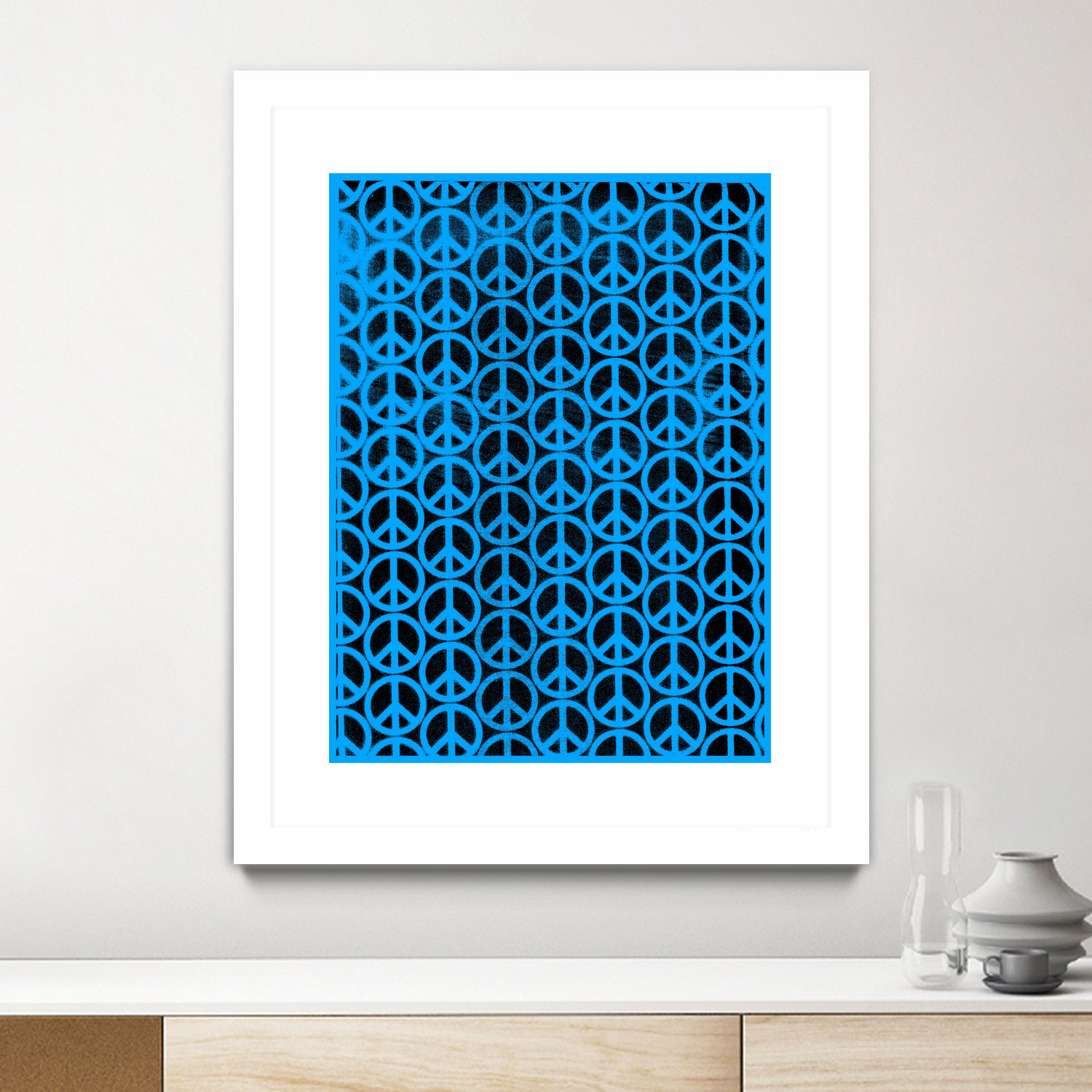 Peace Sign by OTIS PORRITT on GIANT ART - blue digital painting