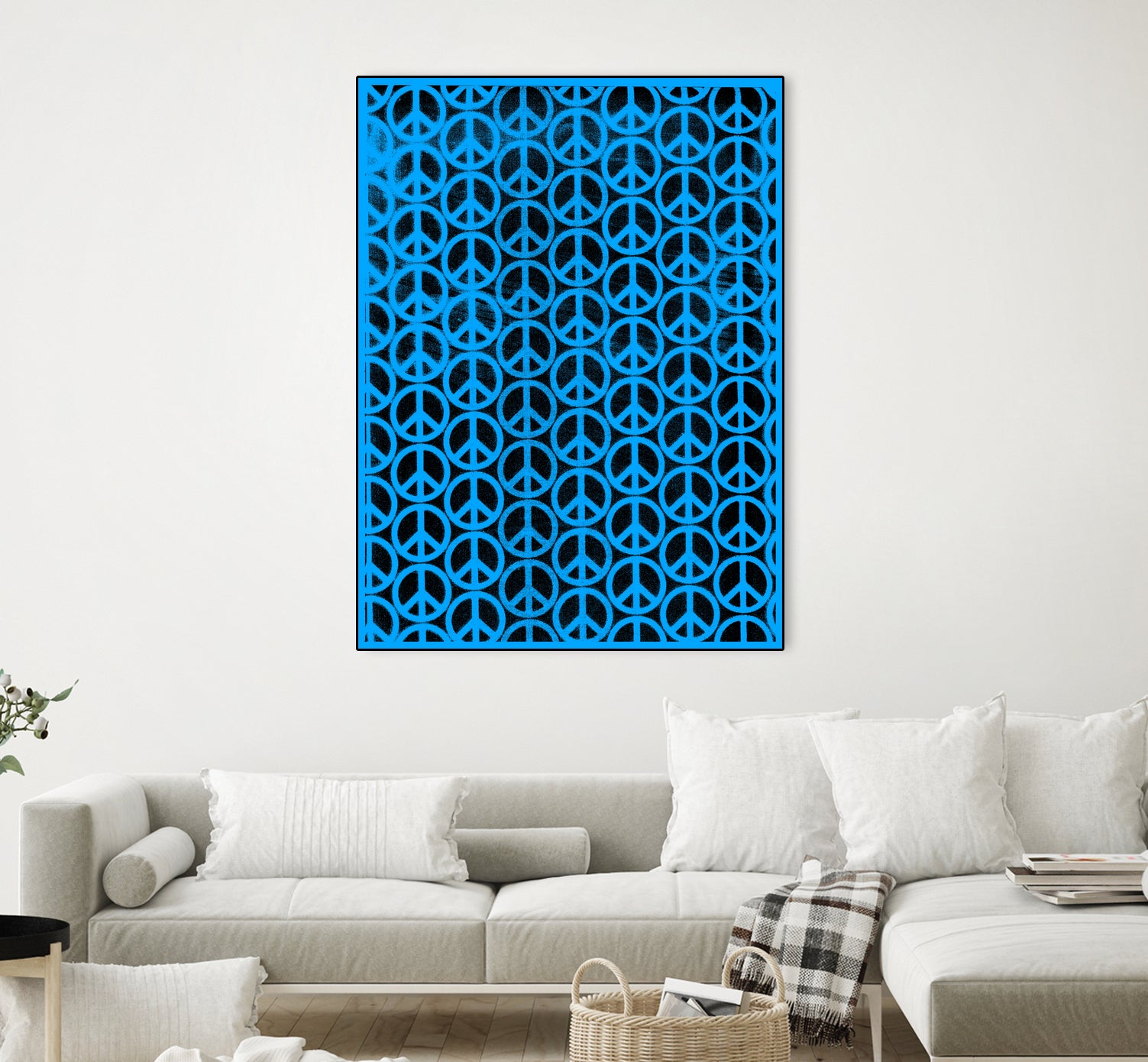 Peace Sign by OTIS PORRITT on GIANT ART - blue digital painting