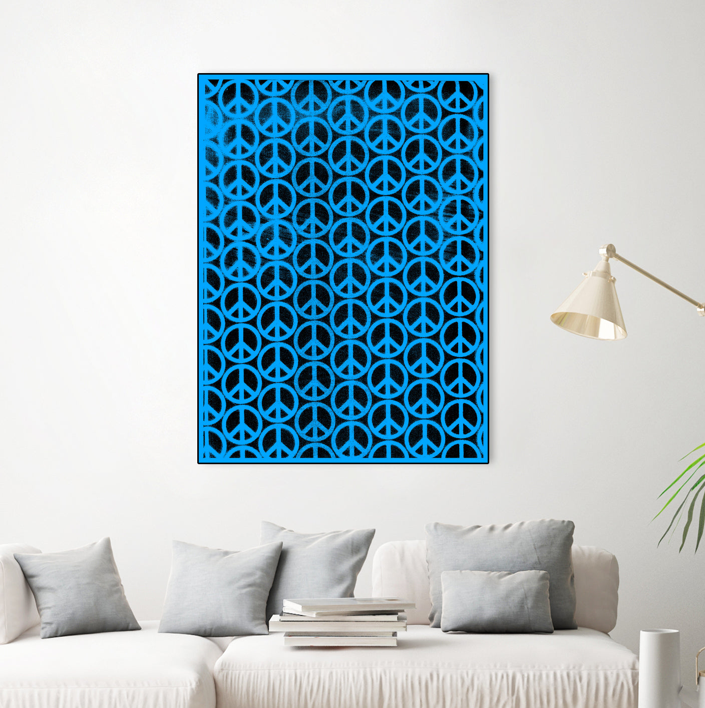 Peace Sign by OTIS PORRITT on GIANT ART - blue digital painting