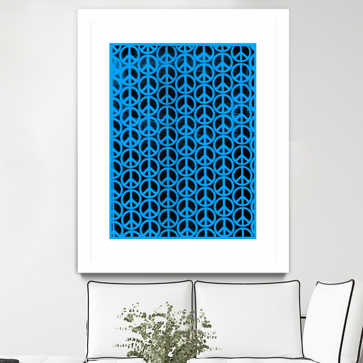 Peace Sign by OTIS PORRITT on GIANT ART - blue digital painting