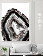 Agate Rose Gold Glitter Glam #4 #gem #decor #art by Anita & Bella Jantz on GIANT ART - gray photo illustration