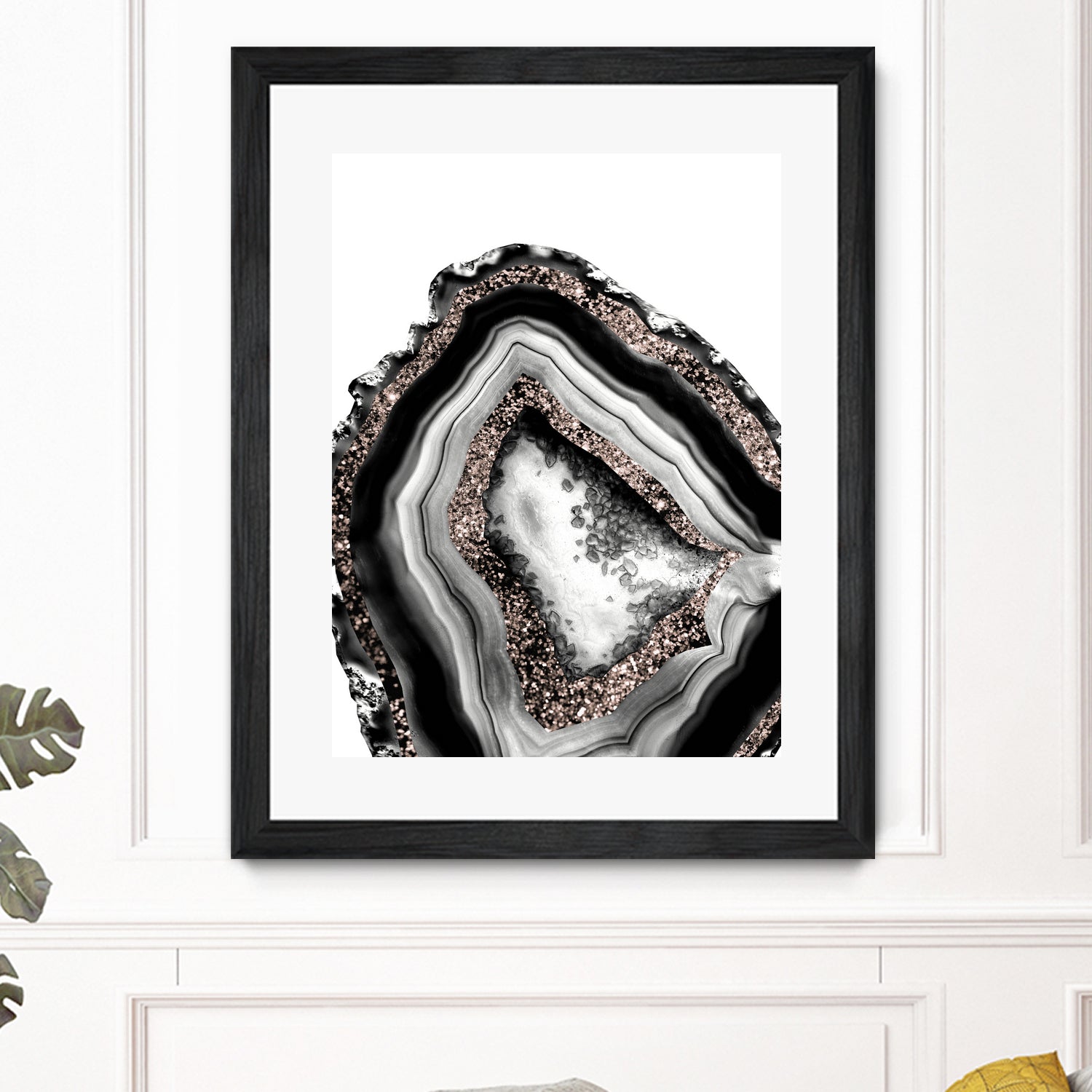 Agate Rose Gold Glitter Glam #4 #gem #decor #art by Anita & Bella Jantz on GIANT ART - gray photo illustration