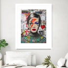 Twiggy street art by Ana Paula Hoppe on GIANT ART - red photo illustration