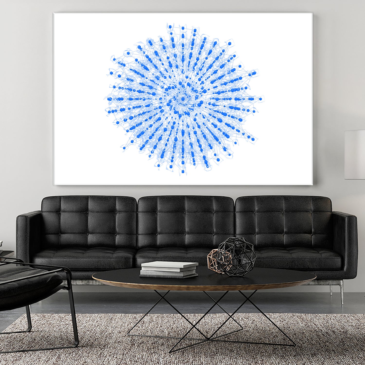 Superposition 2 by Marco Bagni on GIANT ART - blue digital drawing