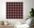 shell shape on dark burgundy bkg by Ramona Masut on GIANT ART - red digital drawing