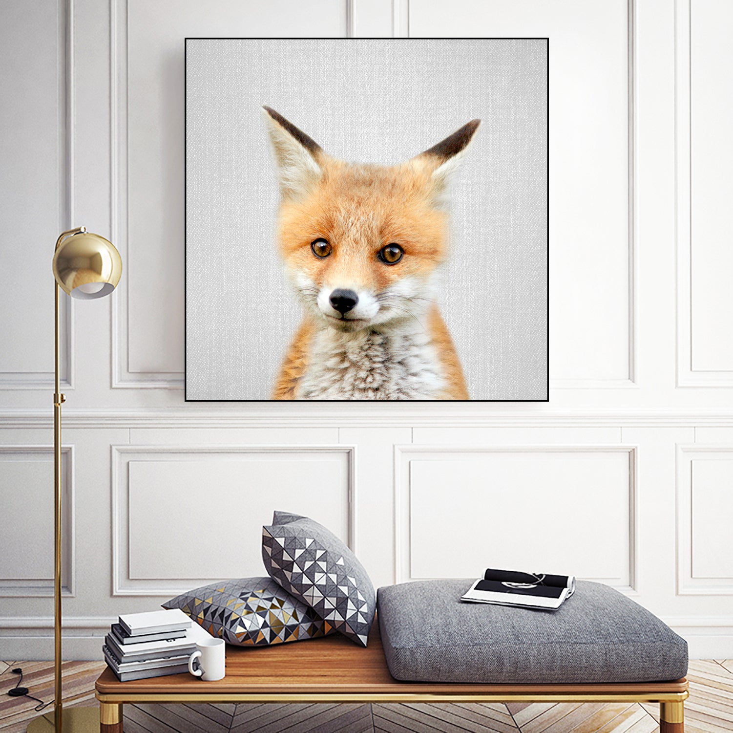 Baby Fox - Colorful by Gal Pittel on GIANT ART - orange photo illustration