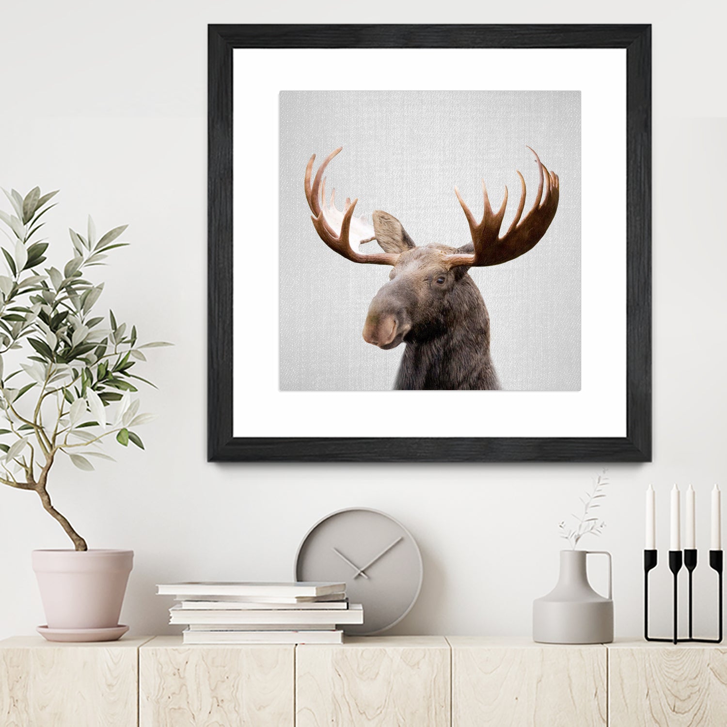 Moose - Colorful by Gal Pittel on GIANT ART - brown photo illustration