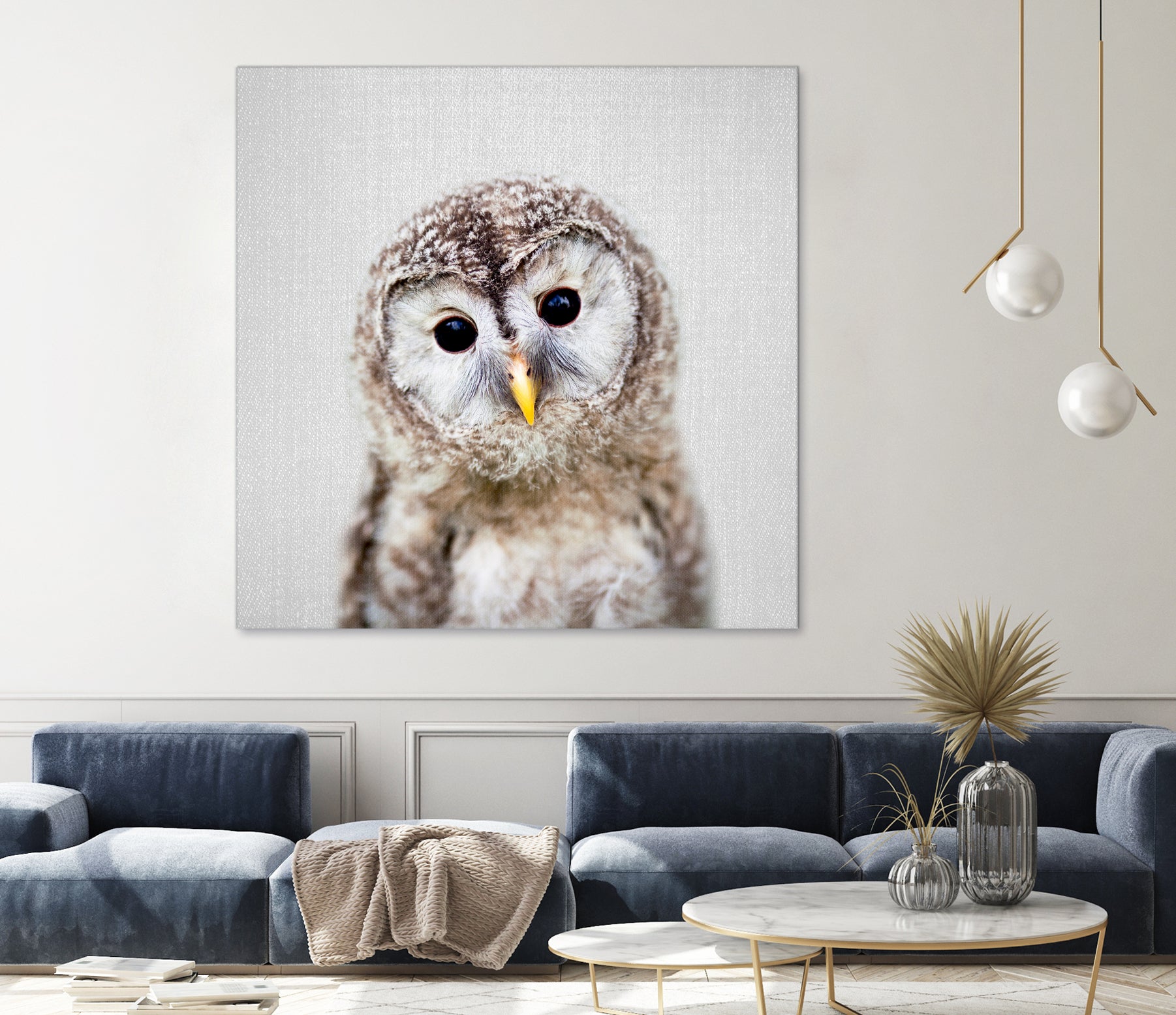 Baby Owl - Colorful by Gal Pittel on GIANT ART - brown digital painting