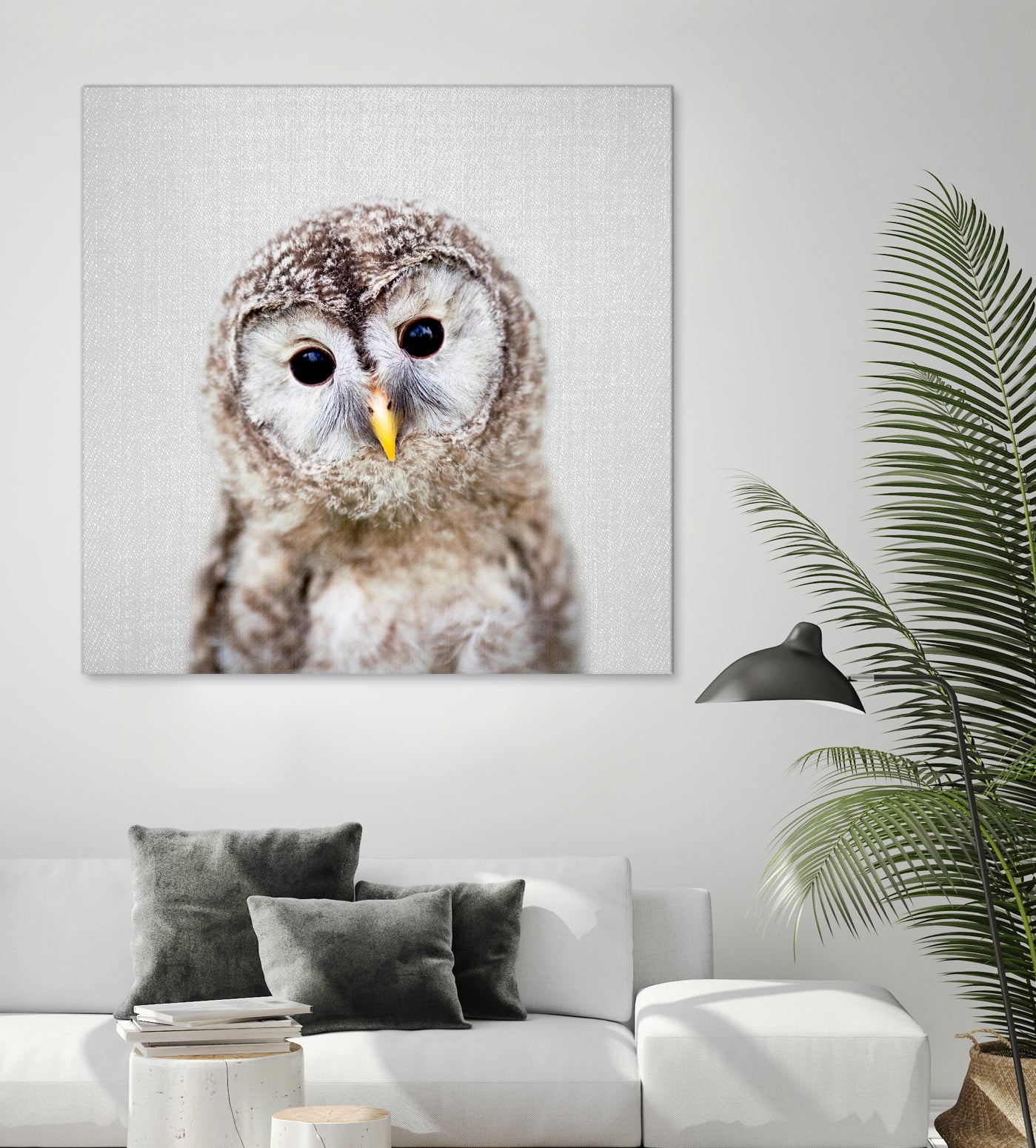 Baby Owl - Colorful by Gal Pittel on GIANT ART - brown digital painting