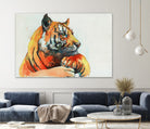 TIGER-THE-HUNTER by VICTOR ABARCA on GIANT ART - green mixed media