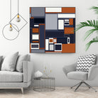 Navy & Rust Mid Century by Blerta Karahoda on GIANT ART - blue digital drawing