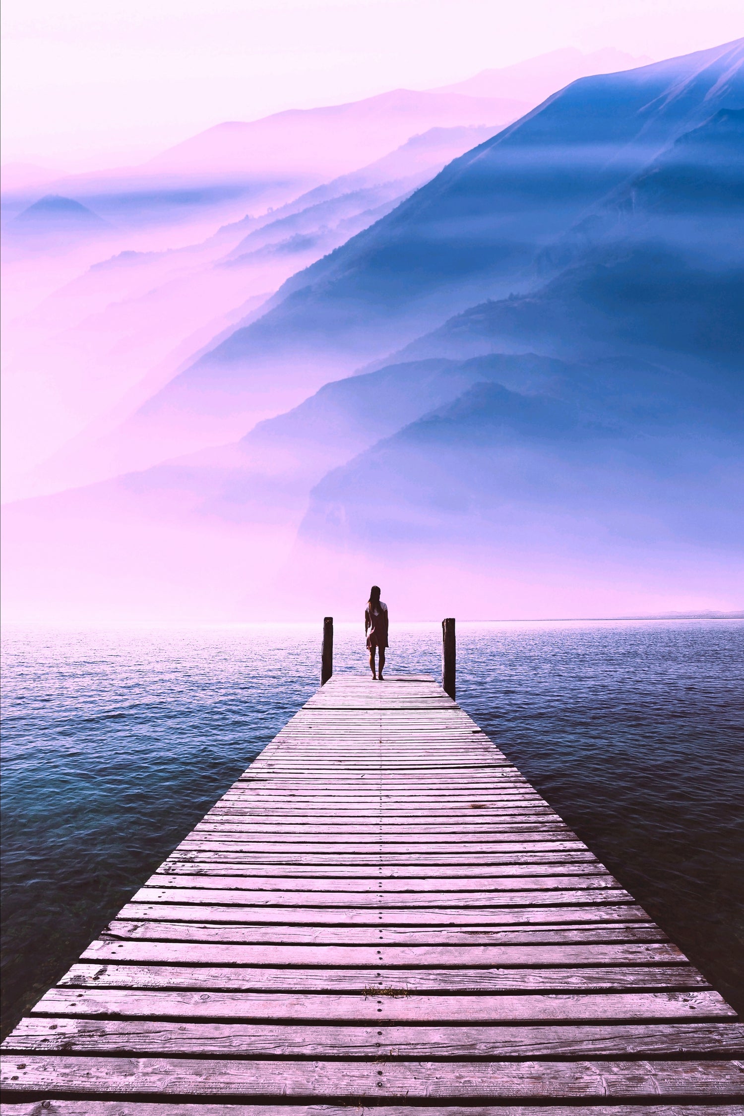 The Bridge of Freedom by GEN Z by Rigaud Mickaël on GIANT ART - fuchsia photo illustration