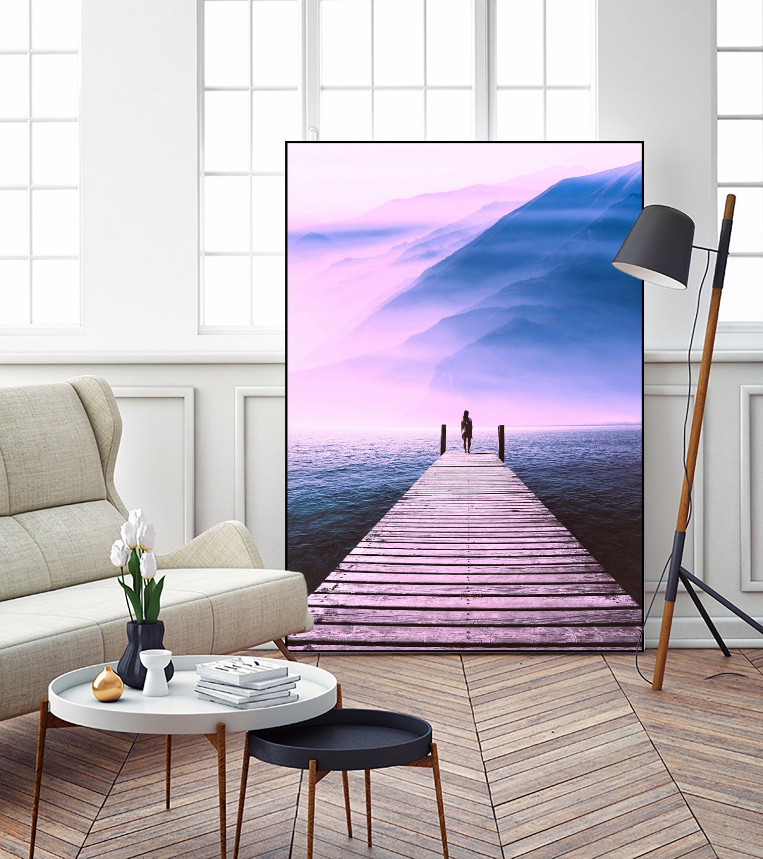 The Bridge of Freedom by GEN Z by Rigaud Mickaël on GIANT ART - fuchsia photo illustration