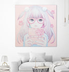 Gamer Girl 4 by Kaoru Hasegawa on GIANT ART - pink mixed media