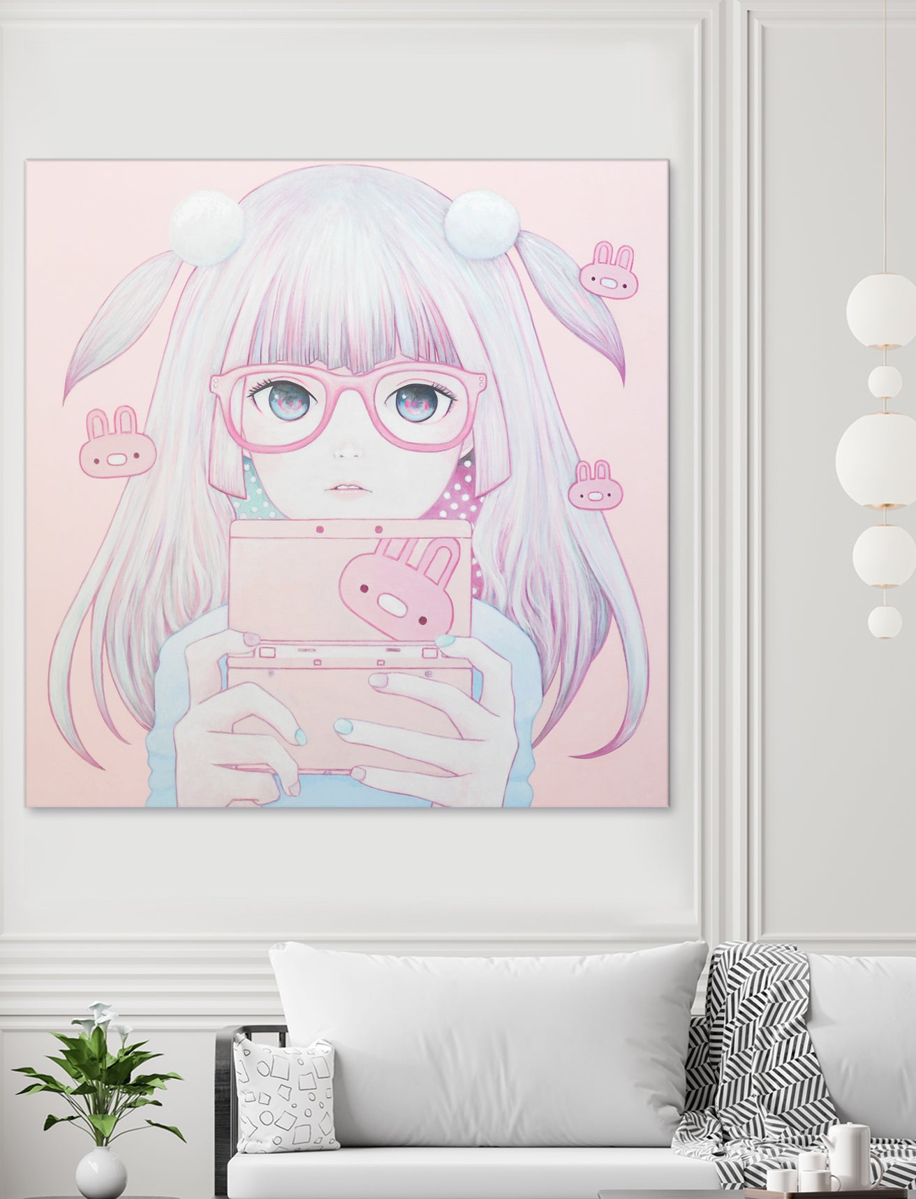 Gamer Girl 4 by Kaoru Hasegawa on GIANT ART - pink mixed media