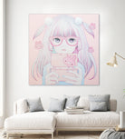 Gamer Girl 4 by Kaoru Hasegawa on GIANT ART - pink mixed media