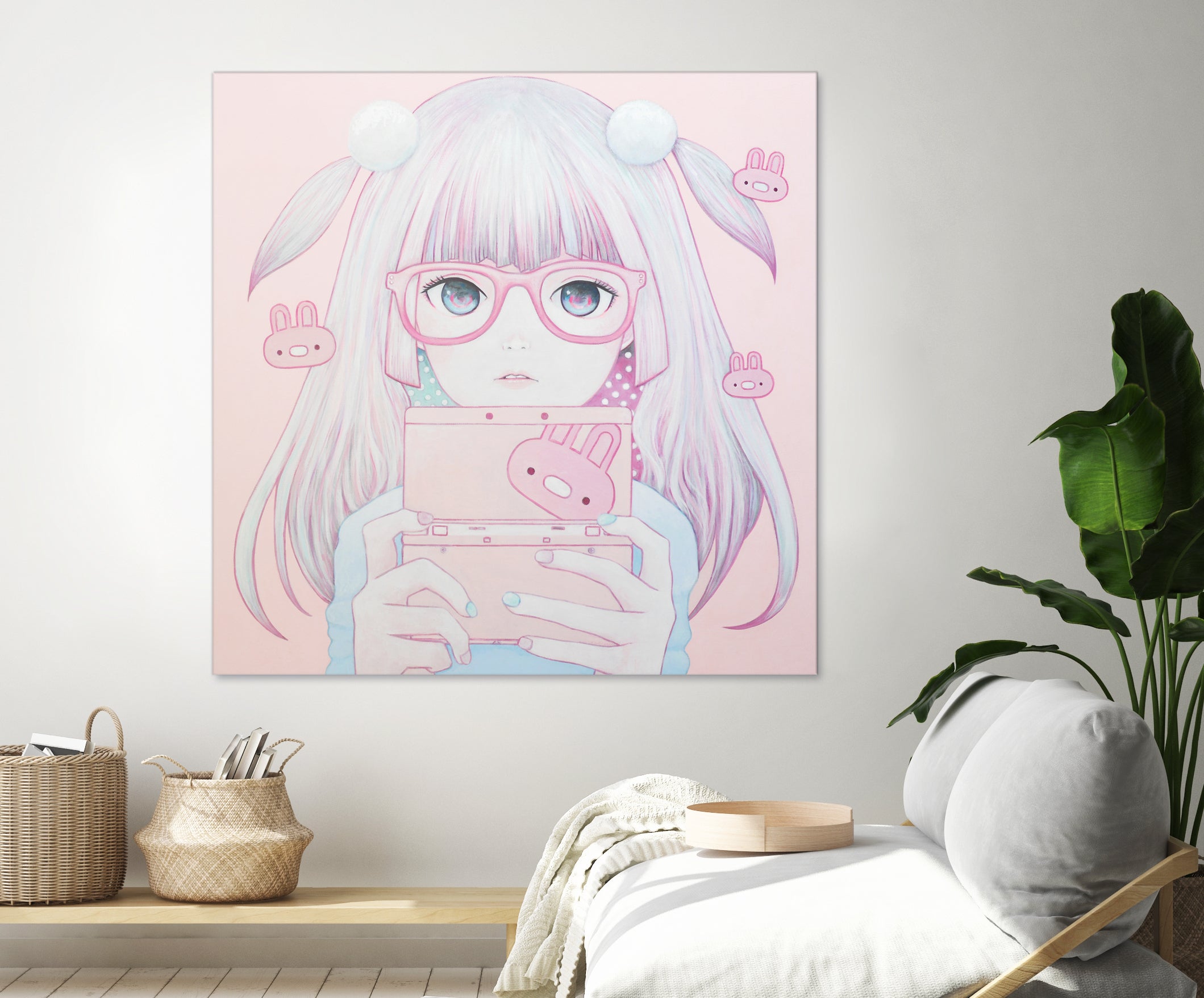 Gamer Girl 4 by Kaoru Hasegawa on GIANT ART - pink mixed media