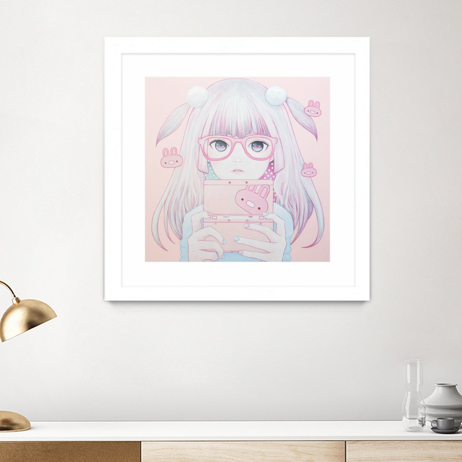 Gamer Girl 4 by Kaoru Hasegawa on GIANT ART - pink mixed media