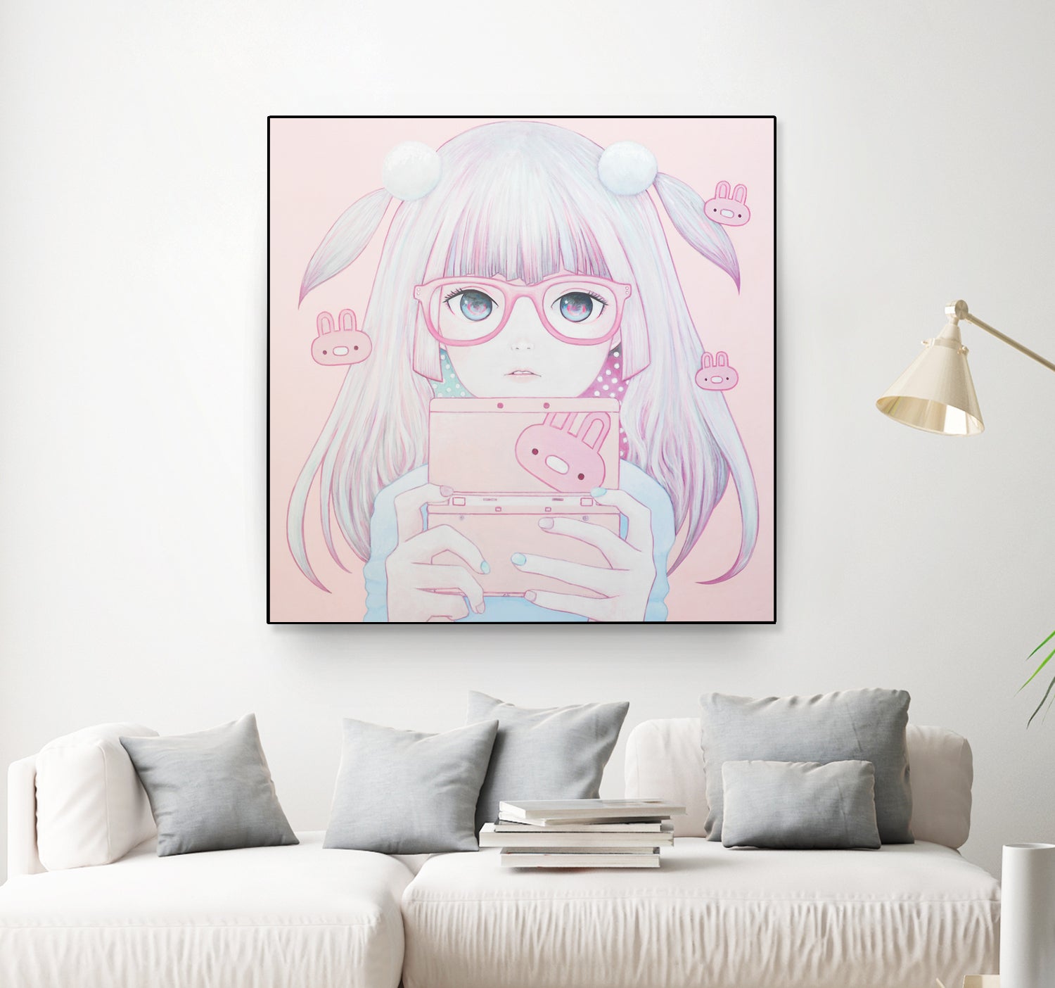 Gamer Girl 4 by Kaoru Hasegawa on GIANT ART - pink mixed media