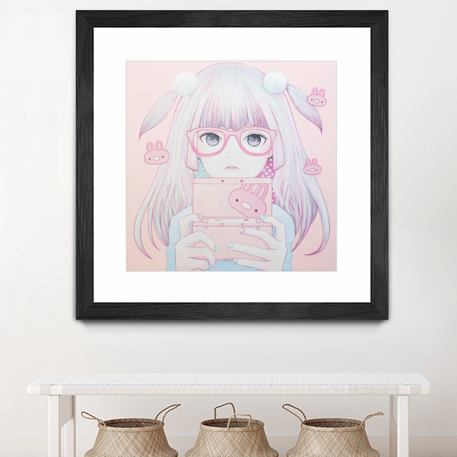 Gamer Girl 4 by Kaoru Hasegawa on GIANT ART - pink mixed media