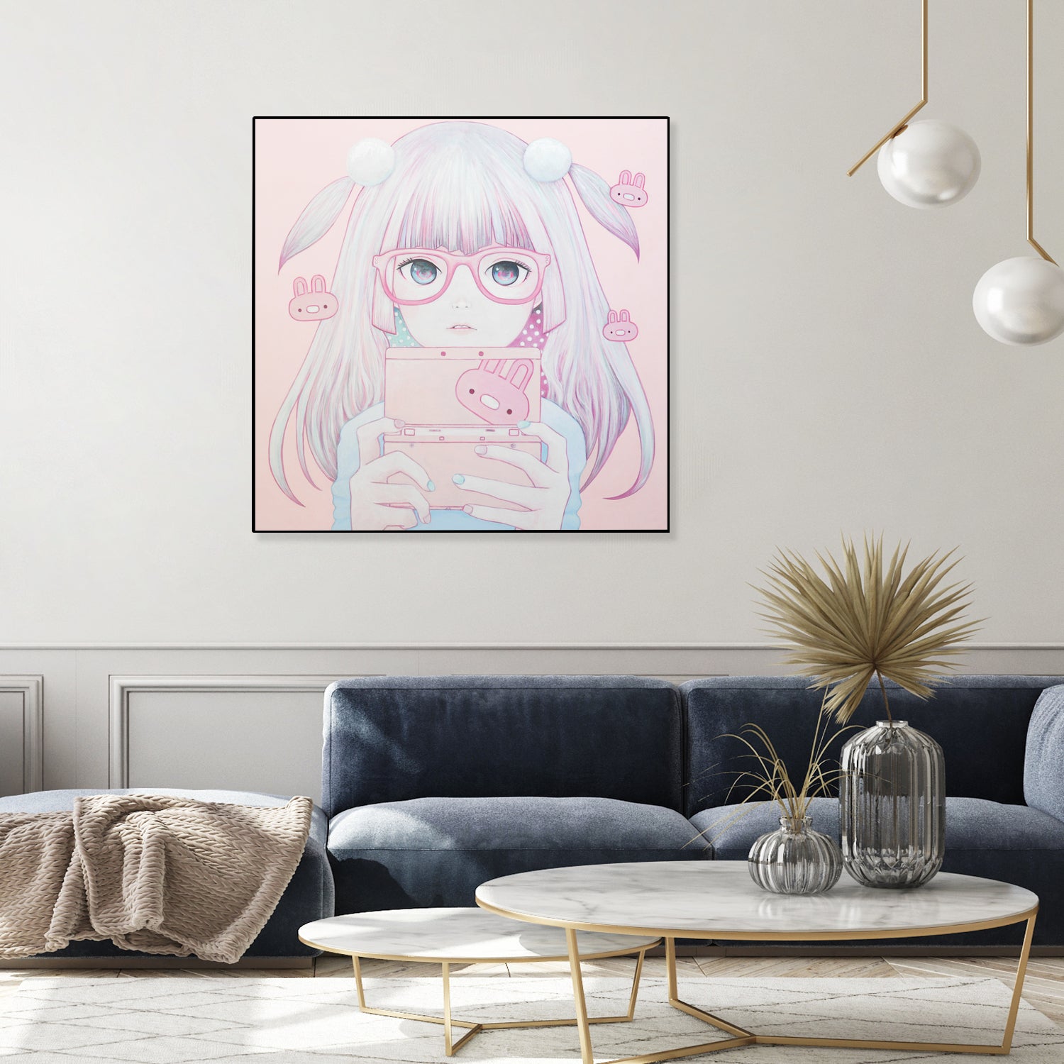 Gamer Girl 4 by Kaoru Hasegawa on GIANT ART - pink mixed media