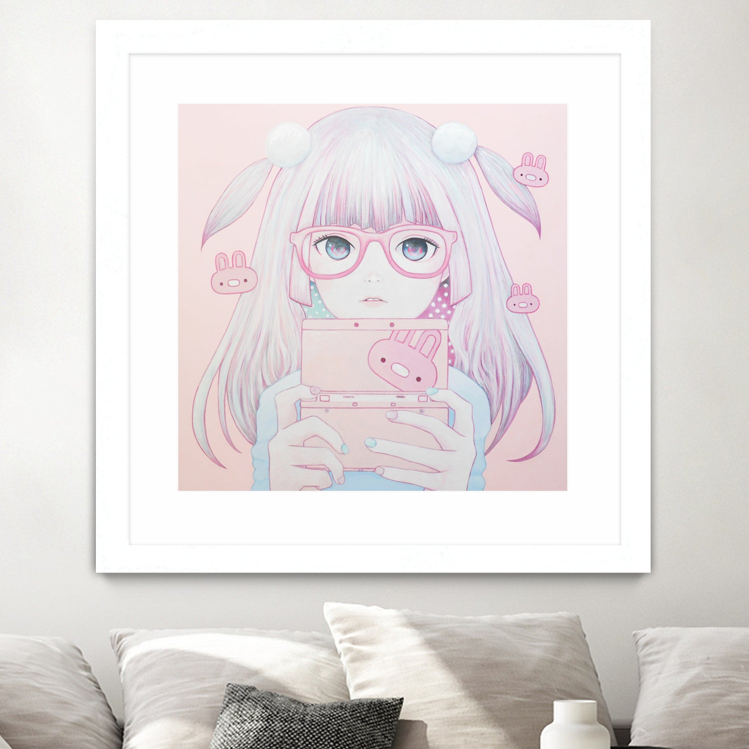 Gamer Girl 4 by Kaoru Hasegawa on GIANT ART - pink mixed media