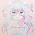 Gamer Girl 4 by Kaoru Hasegawa on GIANT ART - pink mixed media