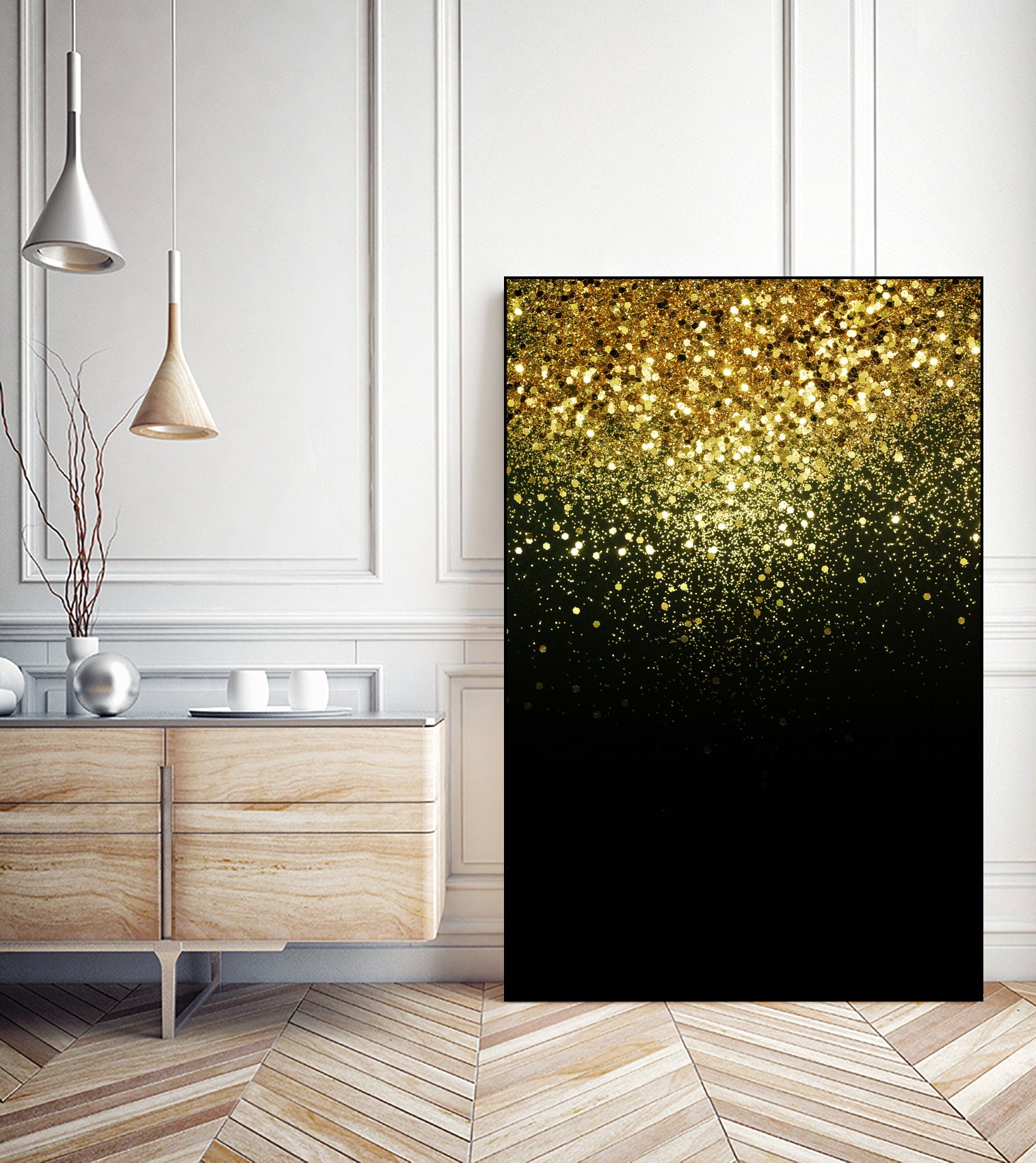 Sparkling Gold Glitter Glam #1 #shiny #decor #art by Anita & Bella Jantz on GIANT ART - yellow photo manipulation