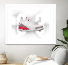 Air Jordan 03s by Francesco Scura on GIANT ART - red digital painting