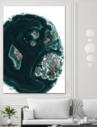 Malachite with Rose Gold Glitter #1 #shiny #gem #decor #art by Anita & Bella Jantz on GIANT ART - green photo illustration