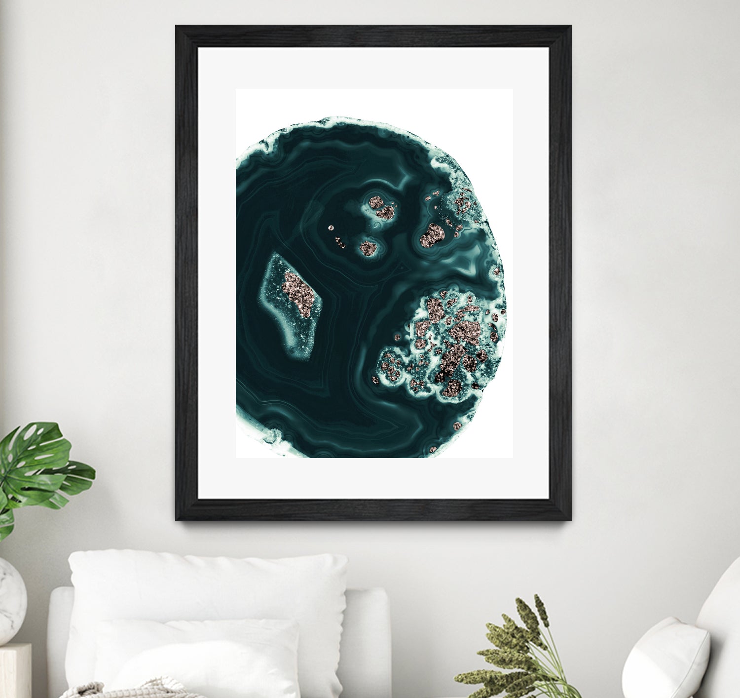 Malachite with Rose Gold Glitter #1 #shiny #gem #decor #art by Anita & Bella Jantz on GIANT ART - green photo illustration